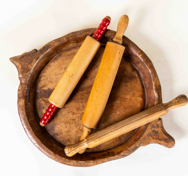 Antique Wooden Dough Grain Kneading Bowl, Early 20th Century