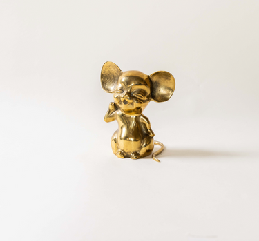 Mid-Century Brass Mouse