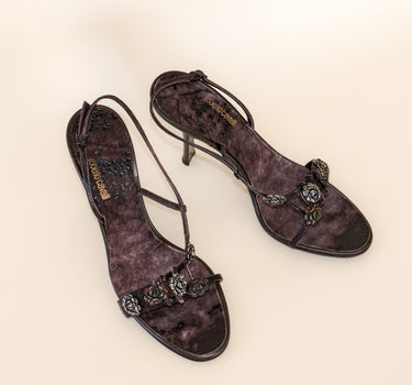 The Cavalli Evening Heel — Embellished Plum