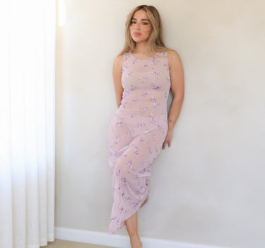 The Sheer Lavender Dress